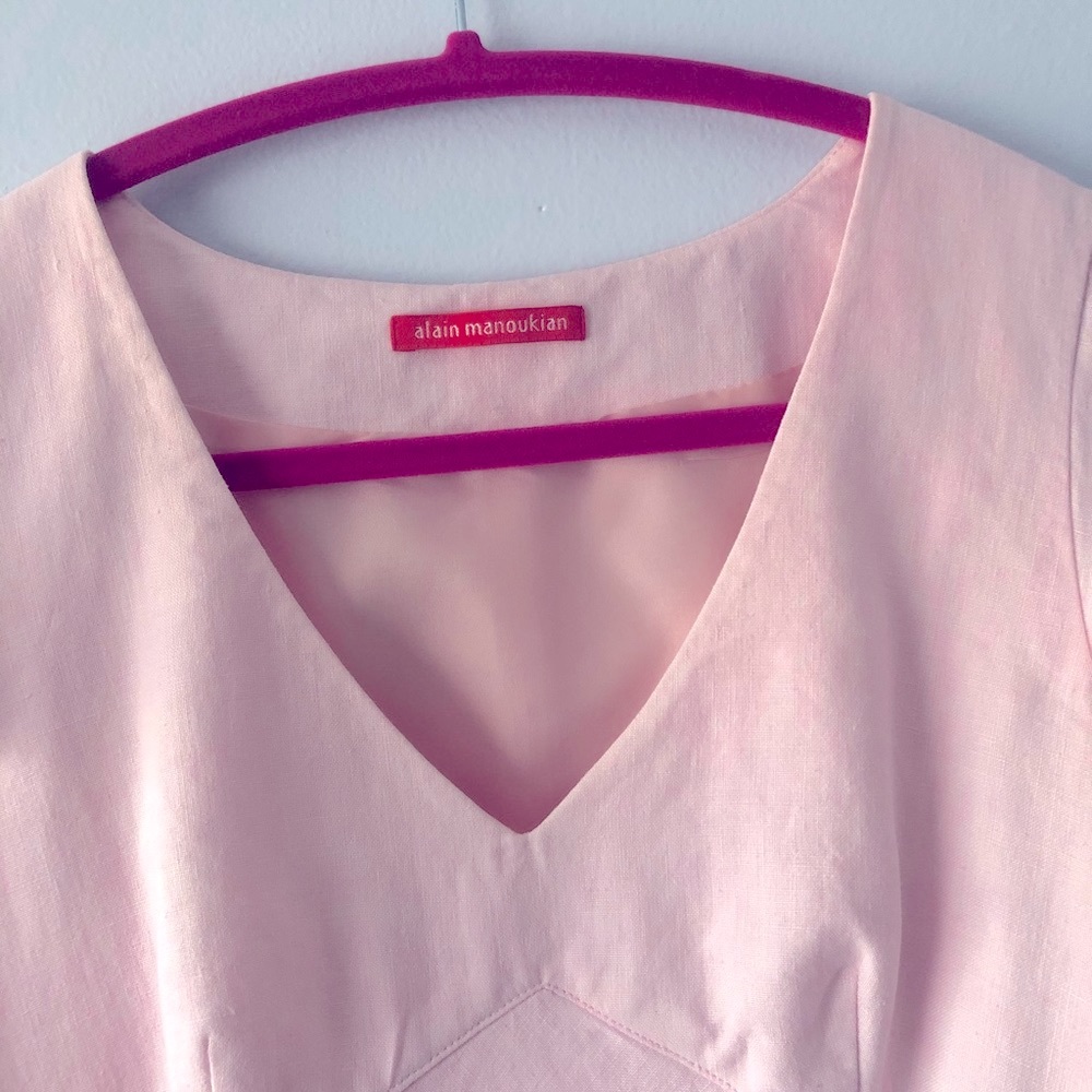 Alain Manoukian light pink linen dress.